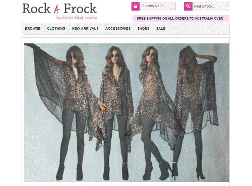 ROCK A FROCK NOW FOR SALE - RETAIL OUTLET PLUS STRONG ON-LINE SHOPPING WEBSITE