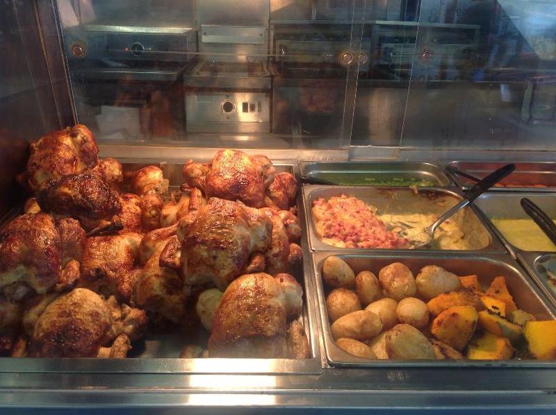 Johnos BBQ chickens salads and seafood