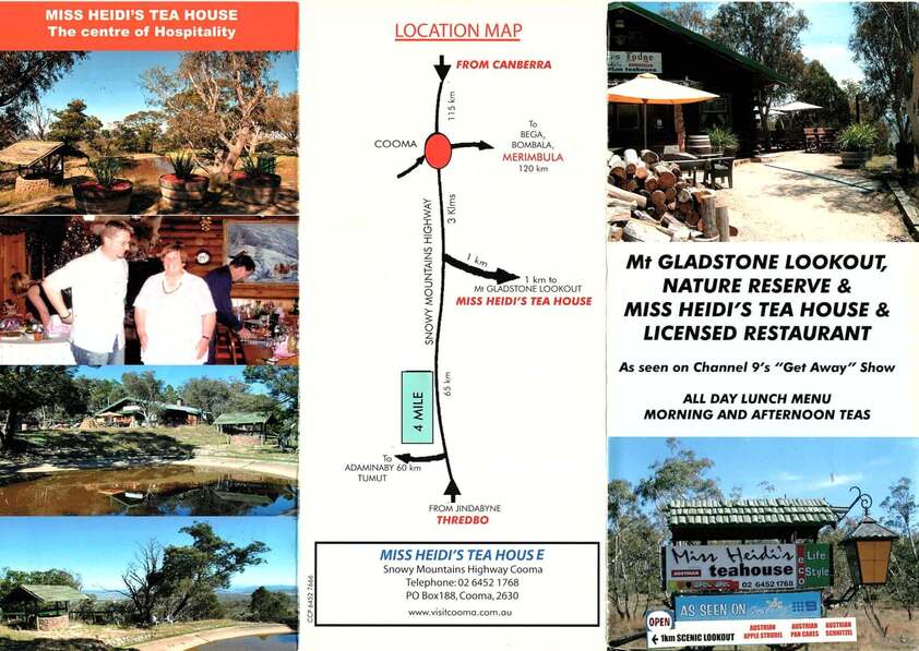 ICONIC LOG CABIN TEA HOUSE RESTAURANT WITH TOP VIEWS UNDER MT GLADSTONE LOOKOUT