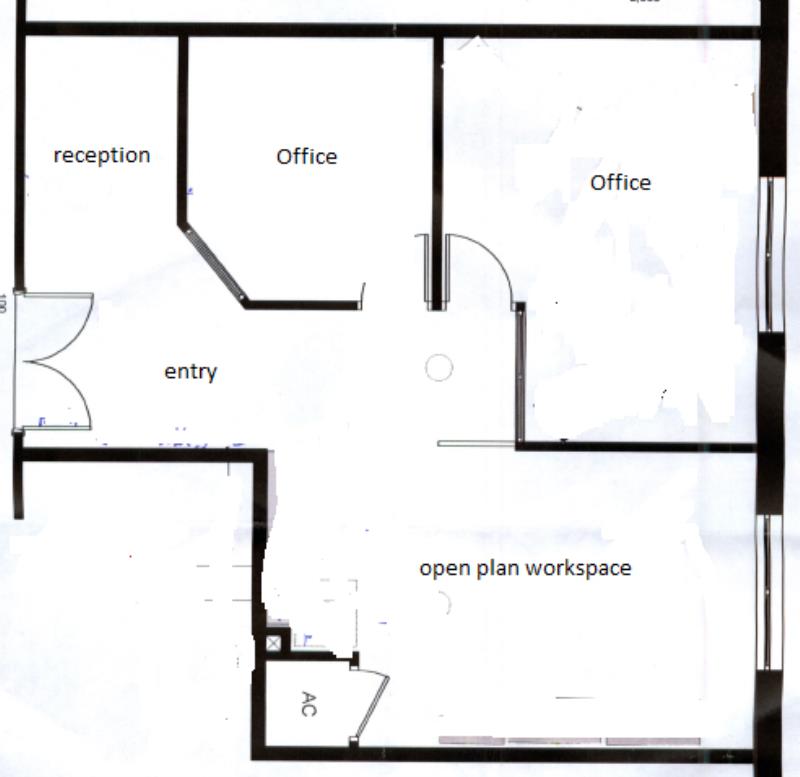 Renovated boutique office in heritage building + parking floor plan
