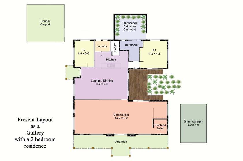 COMMERCIAL PROPERTY WITH SHOP / GALLERY / SHOWROOM AND RESIDENCE floor plan