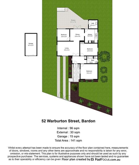 52 Warburton Street Bardon QLD 4065 House for Rent