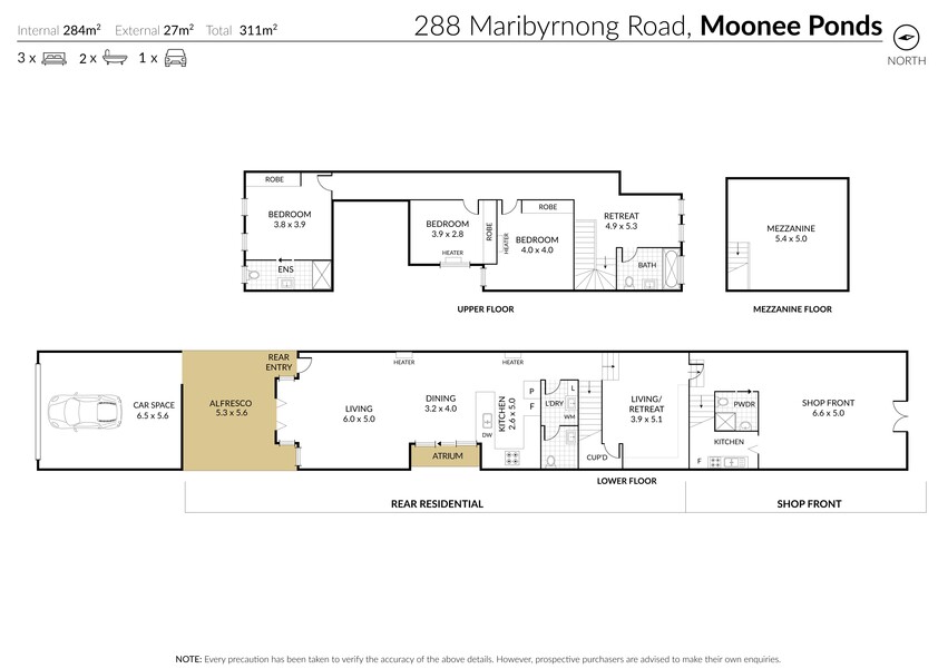 MULTI-PURPOSE COMMERCIAL &/OR DOMESTIC PROPERTY FOR LEASE WITH 3BR TOWNHOUSE AT THE REAR! floor plan