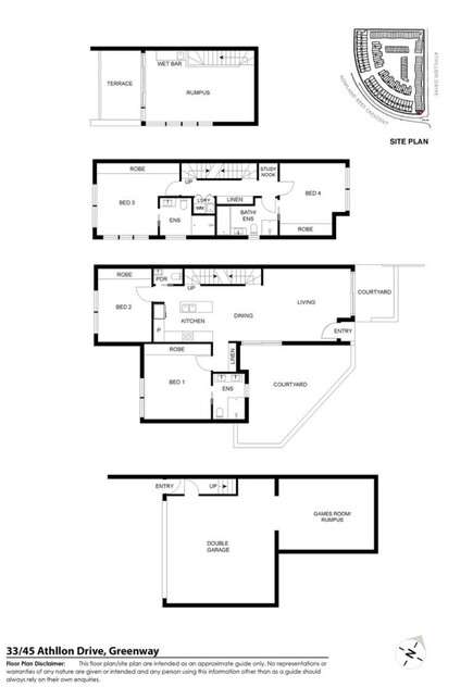 Modern 5 bedroom townhouse floor plan