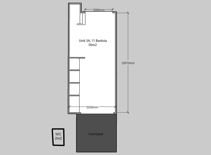 Retail showroom plus office floor plan