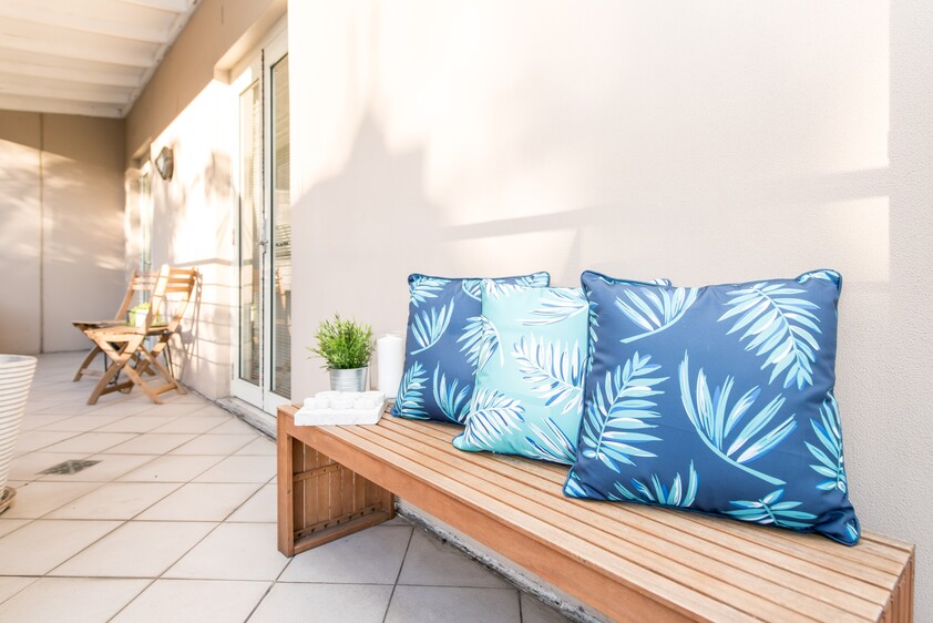 FURNISHED Sunny Terrace Apartment with oversized Main/study and huge balcony.