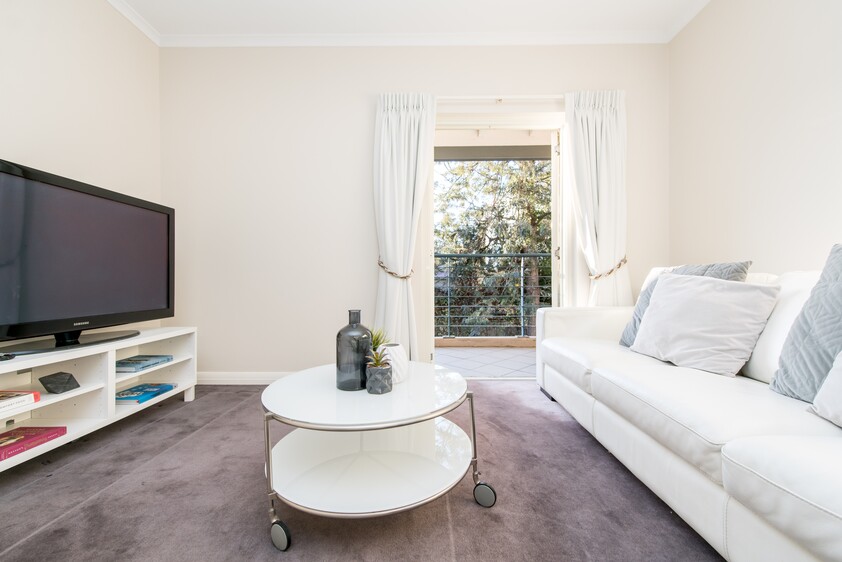 FURNISHED Sunny Terrace Apartment with oversized Main/study and huge balcony.
