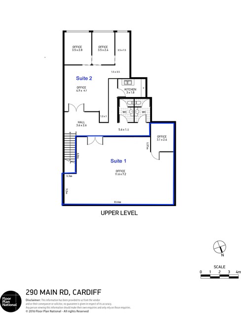 82 sqm Level 1 Office Suite in Cardiff CBD floor plan