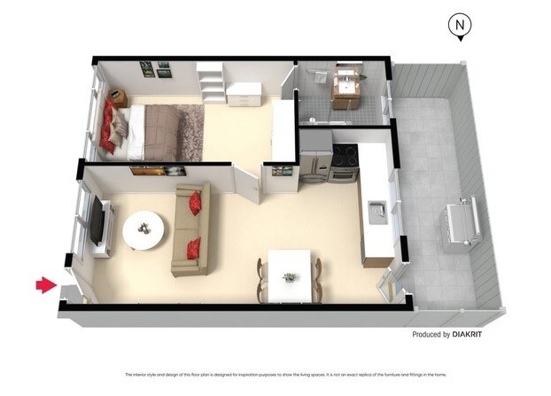 Sunny Apartment in the Perfect Location! floor plan