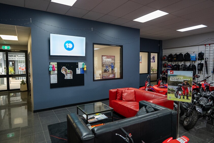 FREEHOLD PREMISES IN PROMINENT POSITION WITH SOLID MOTORCYCLE DEALERSHIP BUSINESS