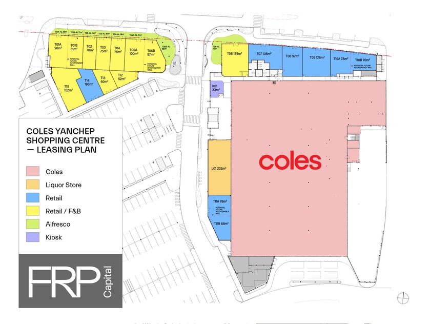 New Coles Yanchep shopping centre now open! floor plan