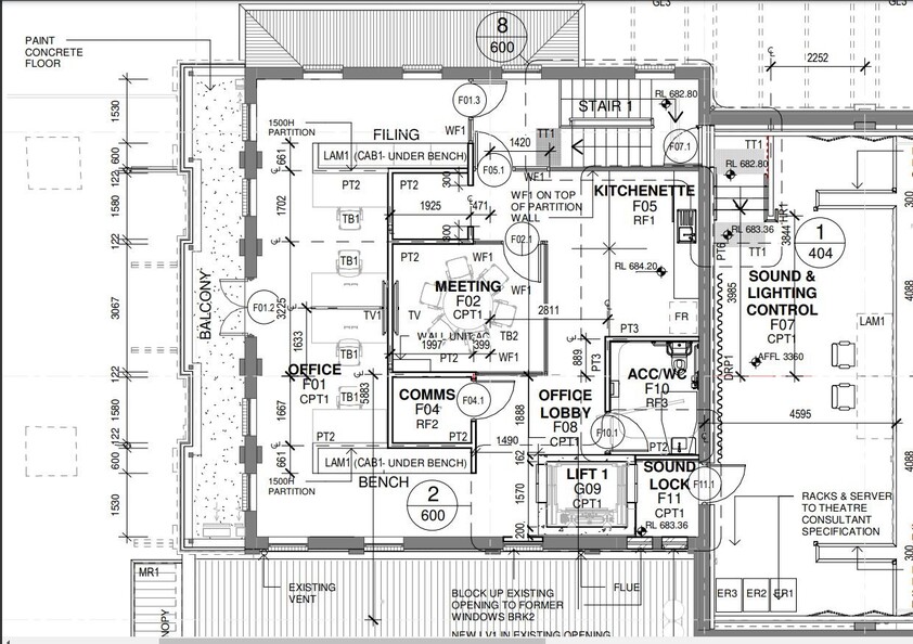 Upstairs office - Bowral Memorial Hall - LIFT ACCESS floor plan