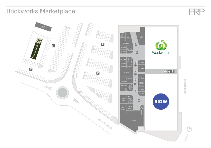 Brickworks Marketplace Shopping Centre floor plan