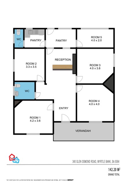Glen Osmond Road - Office Building with 5 Offices For Lease floor plan