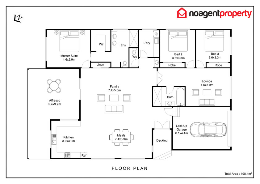 Architecturally Designed Coastal Home Walk to Beach & Shops floor plan