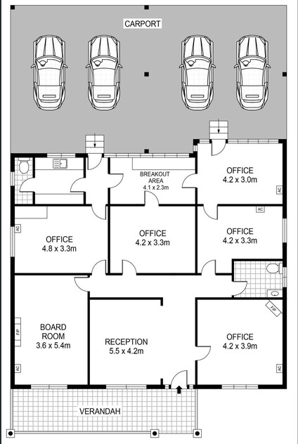 Prime Professional Offices for Lease floor plan