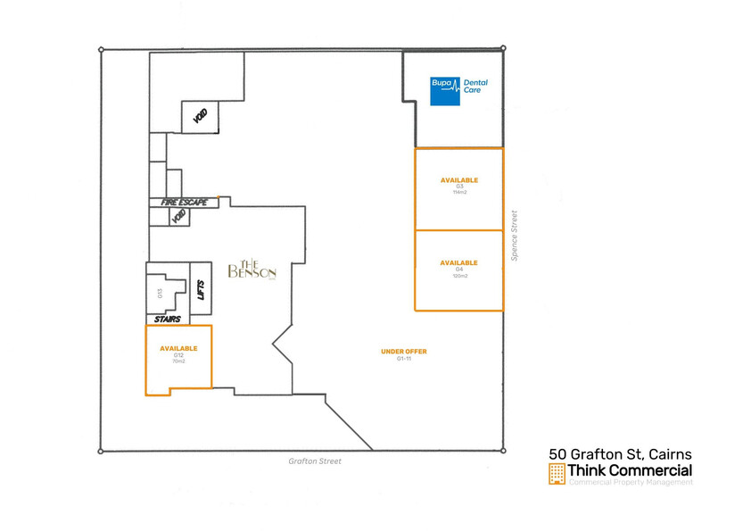 Retail Space at the Base of The Benson Hotel floor plan