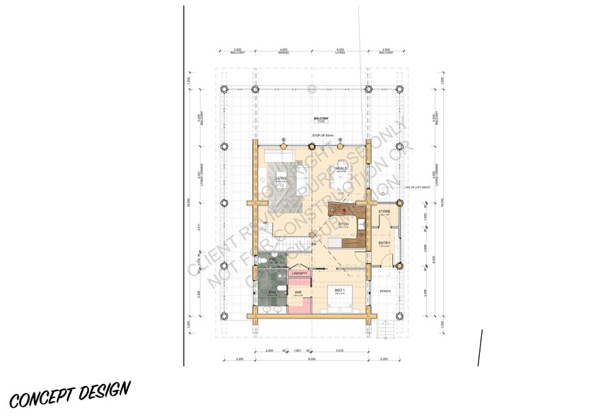 Large North-Facing Alpine Building Block floor plan