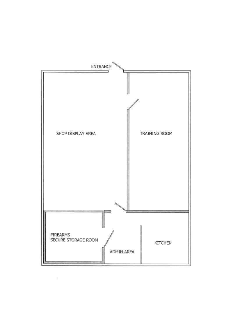 Easily accessible showroom or office floor plan