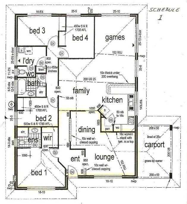 Midland 4x2 Brick and Tile House for Lease @ $750pw. floor plan