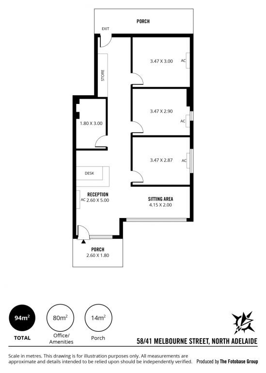 FOR SALE OR FOR LEASE Ideal for, Medical Clinic, Offices, Hairdressers, Etc.., floor plan