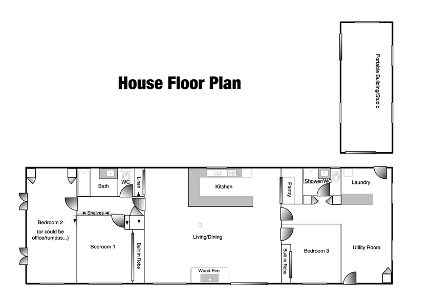 390 acres, House, Pasture, Plantation, Deer, Ferns, Waterfalls... floor plan