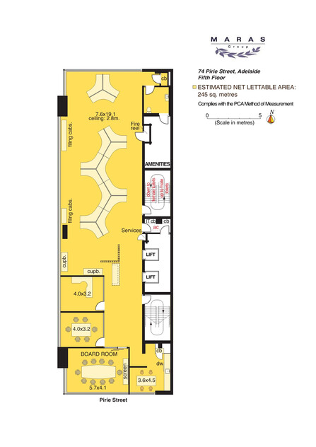 Superb, Fully Fitted Offices in the Heart of Pirie Street! floor plan