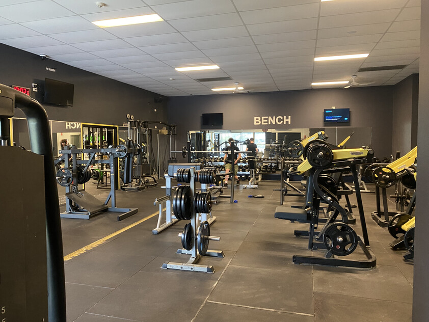 Physio room adjacent to gym with clinic vibe, private office at Just Sports Redbank