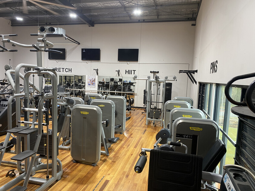 Physio room adjacent to gym with clinic vibe, private office at Just Sports Redbank
