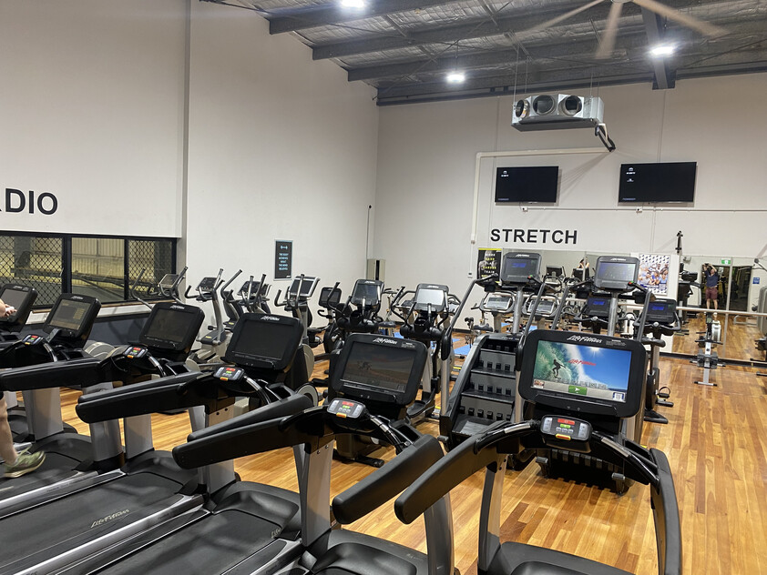 Physio room adjacent to gym with clinic vibe, private office at Just Sports Redbank
