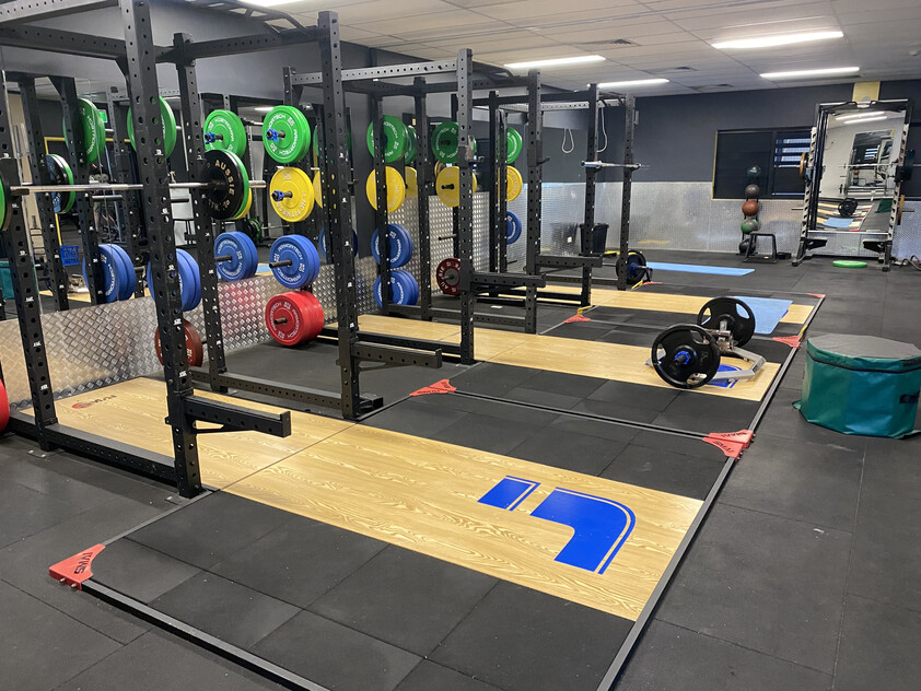 Physio room adjacent to gym with clinic vibe, private office at Just Sports Redbank