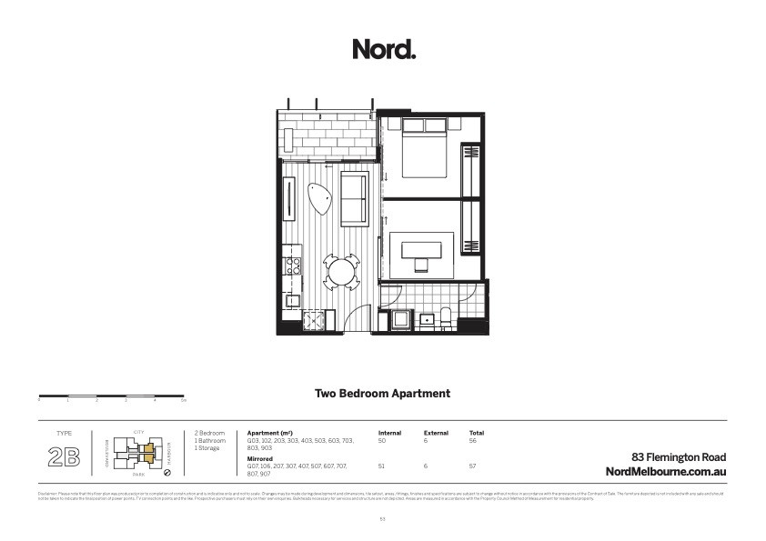 NORD, No ordinary apartment in North Melbourne!! floor plan