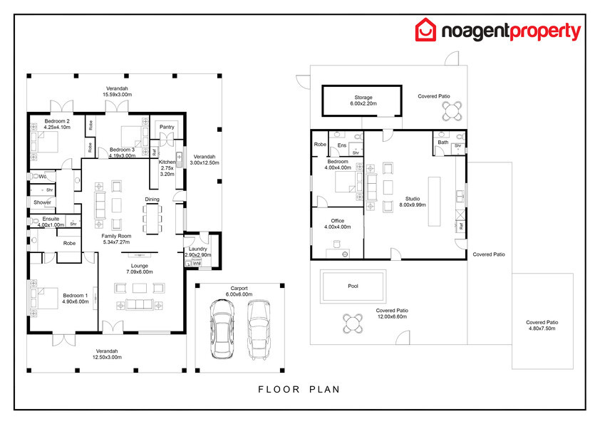 Property with 2 Residences & 2 Galleries on 6.5 acres floor plan