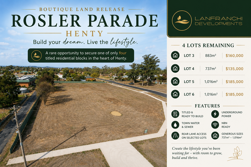 Build Your Future in Henty Premium Titled Residential Land
