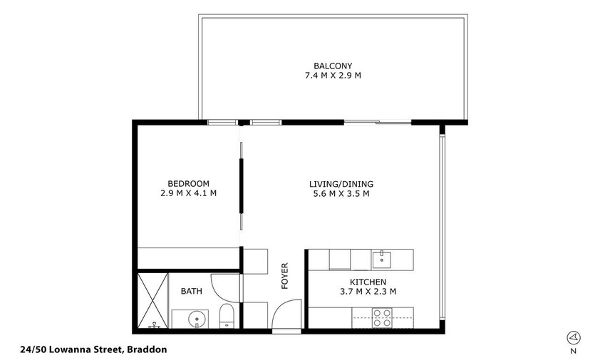 Lowanna St - architectural award winning apartment floor plan