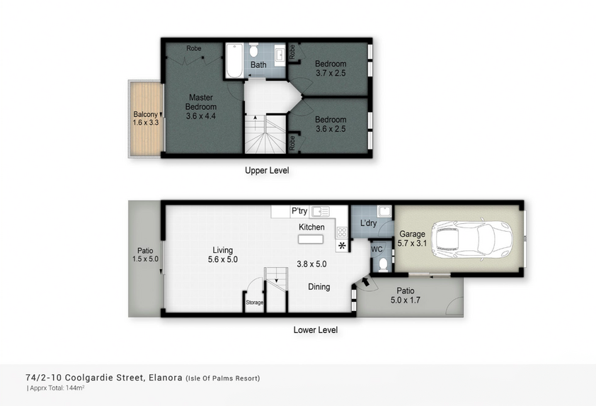 West facing Lakeside Townhouse + Resort Facilities