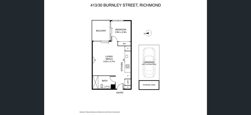 413/30 Burnley Street Richmond VIC 3121 Available Now for Rent floor plan