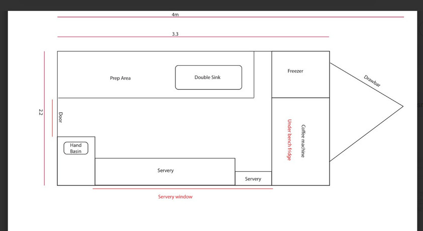 Established Events Coffee Trailer Proven Festival & Exhibition Business floor plan