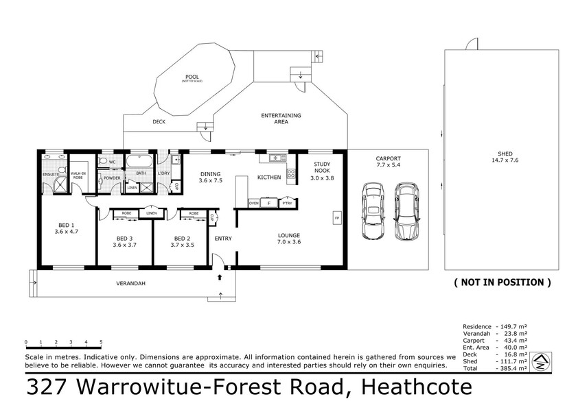 Spacious Family Acreage Retreat with Pool, Shed & Solar on 8.5 Acres floor plan