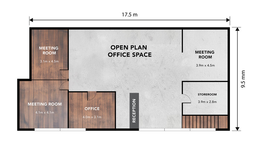 Creative Corner Office with Parking & Loading Access floor plan