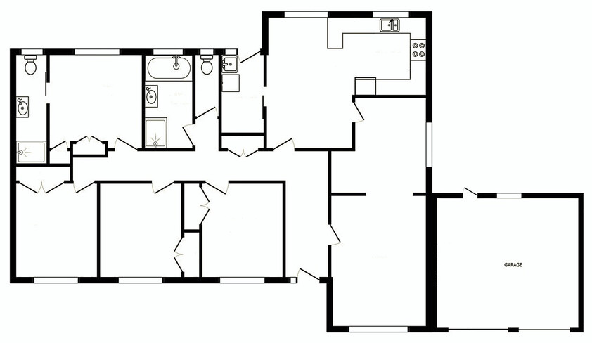 A four-bedroom home in Florey for rent floor plan