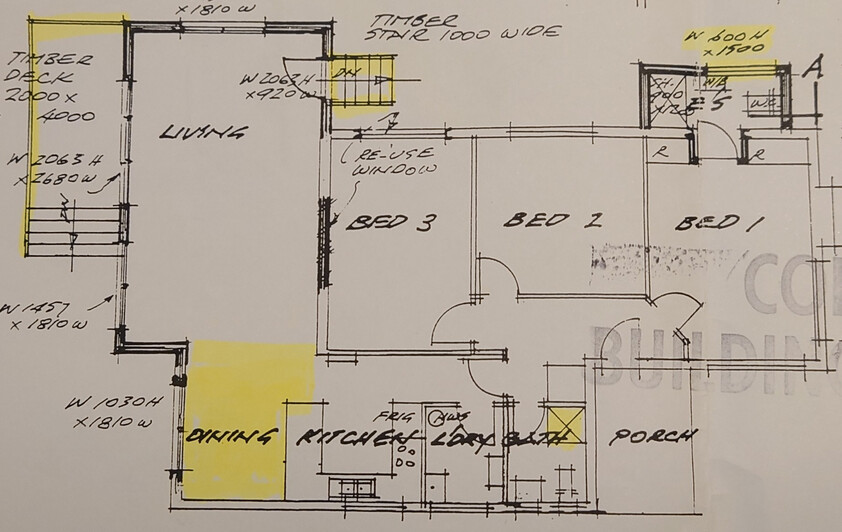 Spacious rennovated 3BR brick house floor plan