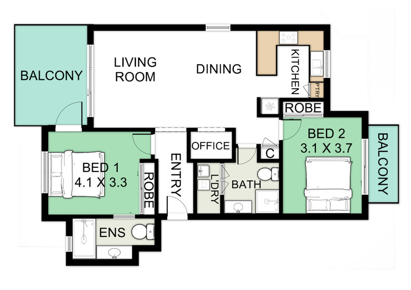 59/3 Sunlander Drive, Currambine, WA 6028 floor plan