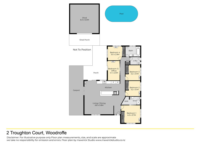 Spacious Family Living with Pool, Shed & Outstanding Convenience floor plan