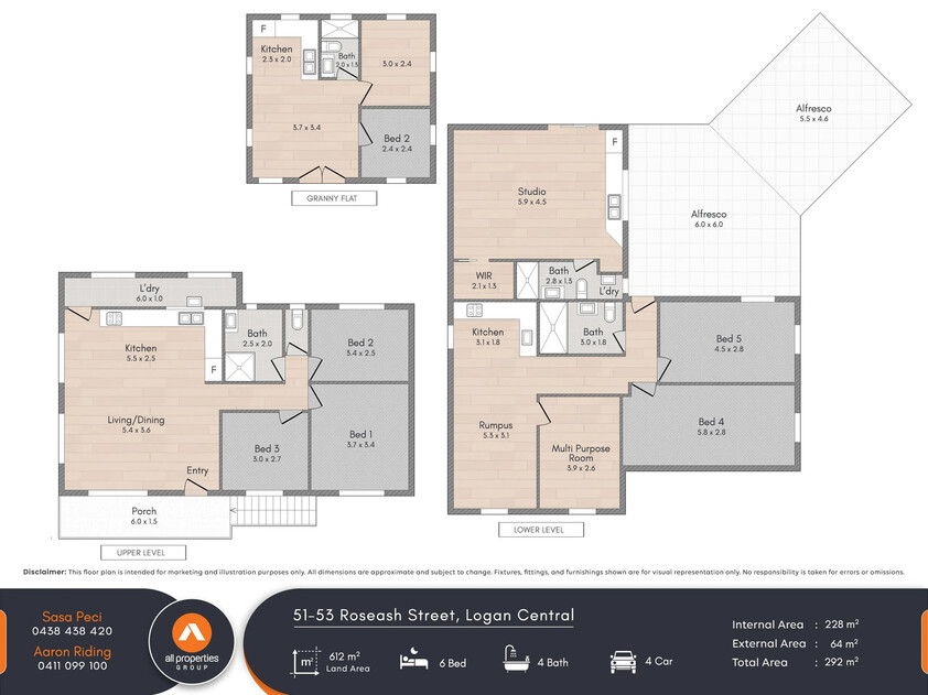 Massive 9-Bedroom Dual-Living Opportunity Multiple Families or High-Yield Investment in Central Logan floor plan