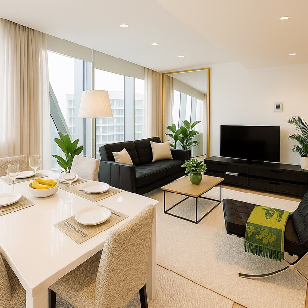 Luxury Furnished 2 Bed + Study Sky Residence | West Side Place