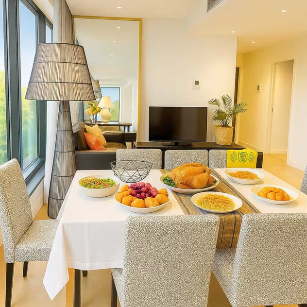 Corporate Stays & Executive Living | High-Floor Furnished 2-Bed + Study | West Side Place