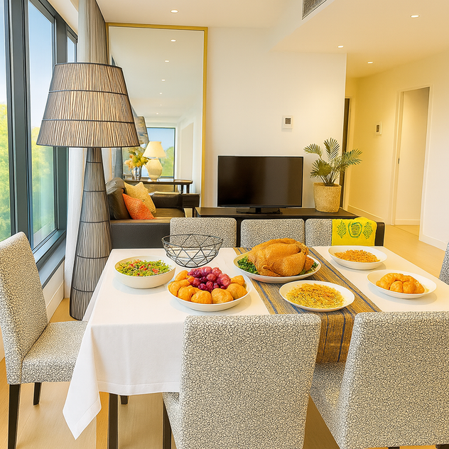 Corporate Stays & Executive Living | High-Floor Furnished 2-Bed + Study | West Side Place