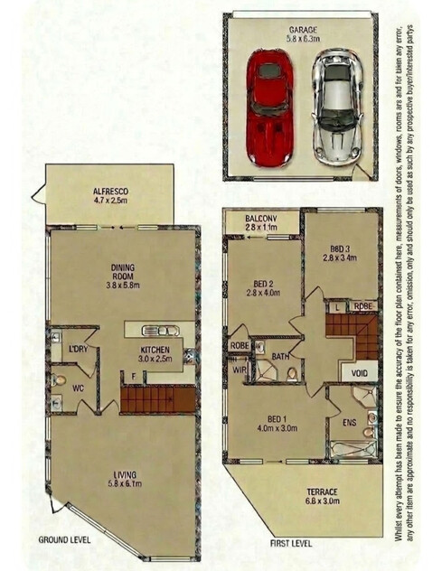 Premium full brick, freehold premise in prime Melrose Park floor plan