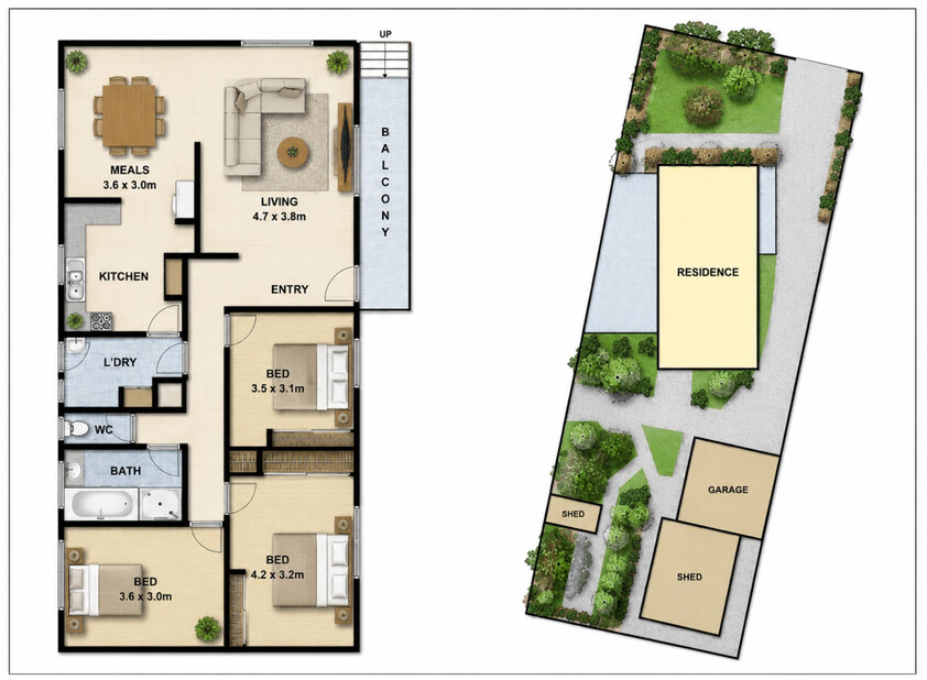 Renovated Coastal Retreat Only 350m from the Beach floor plan